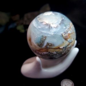 Ocean picture stone sphere J