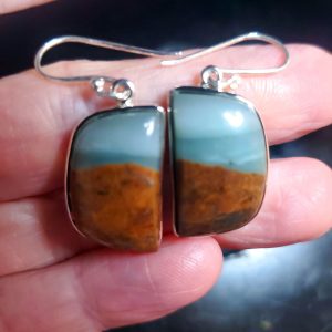 Ocean Picture stone earrings F