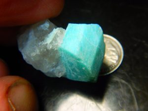 Amazonite and smoky quartz 9g