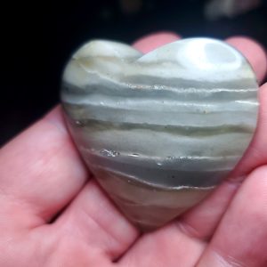 Banded Chalcedony Heart A