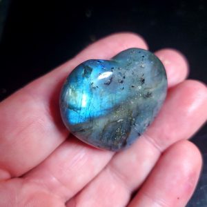 Labradorite Heart Palm stone C