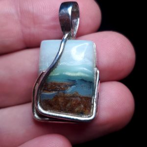Dan's Pick - Ocean Picture stone pendant B
