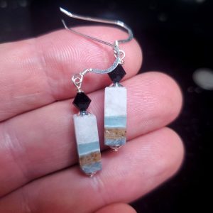 Ocean Picture stone earring set C