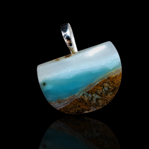 Dan's Pick - ocean picture stone pendant