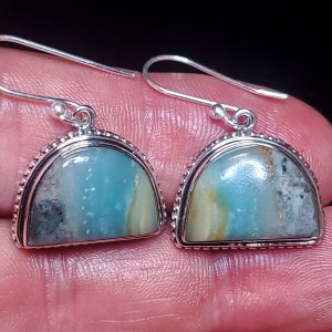 Ocean Picture stone earring set L