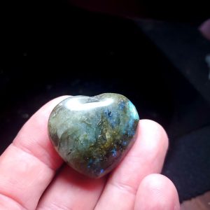 Labradorite Heart Palm stone C