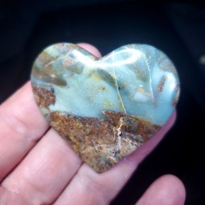 Ocean picture stone Heart Palm Stone H