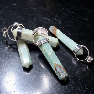 Ocean Picture Stone double point pendant